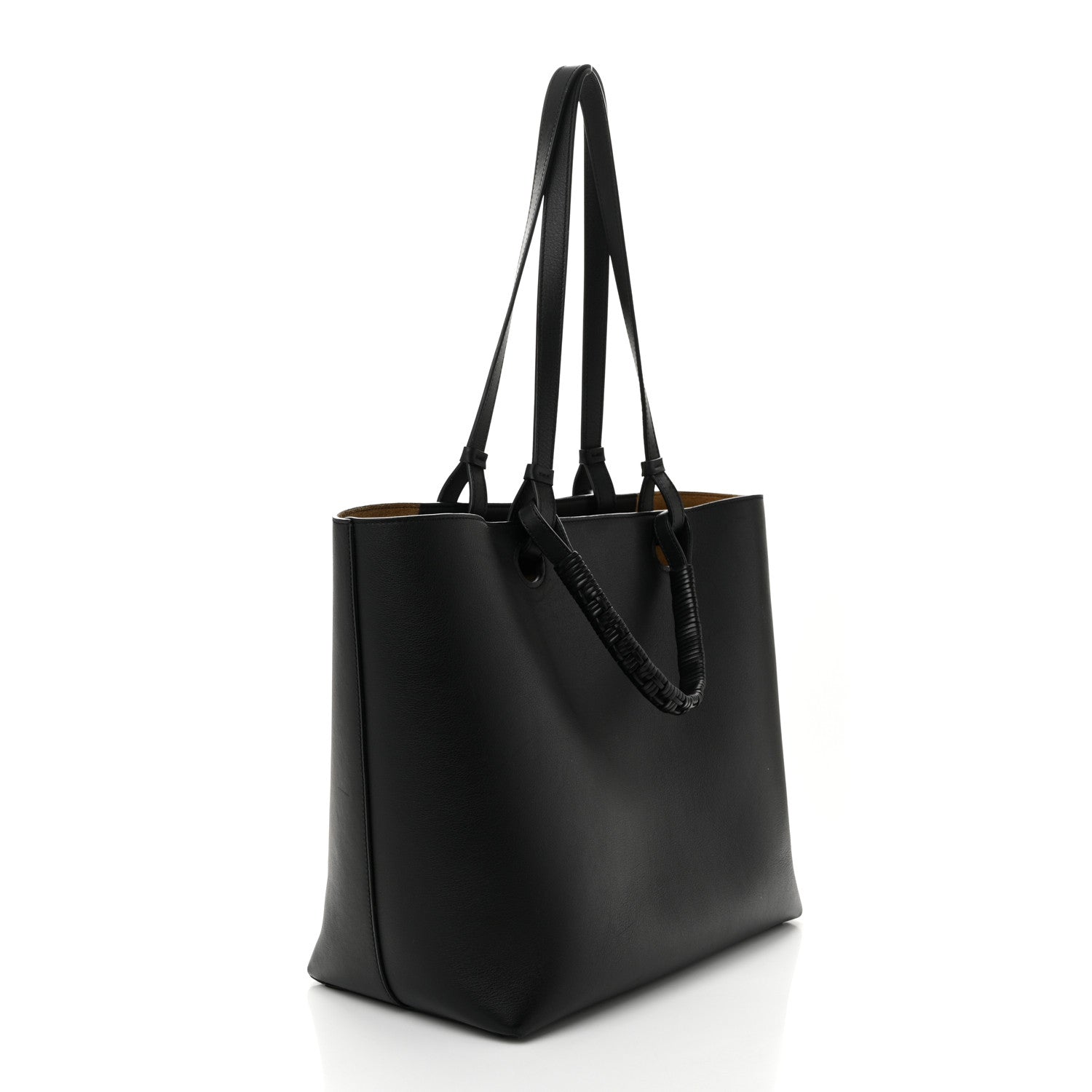 Loewe Canvas Calfskin Medium Anagram Tote Black 3 of 10