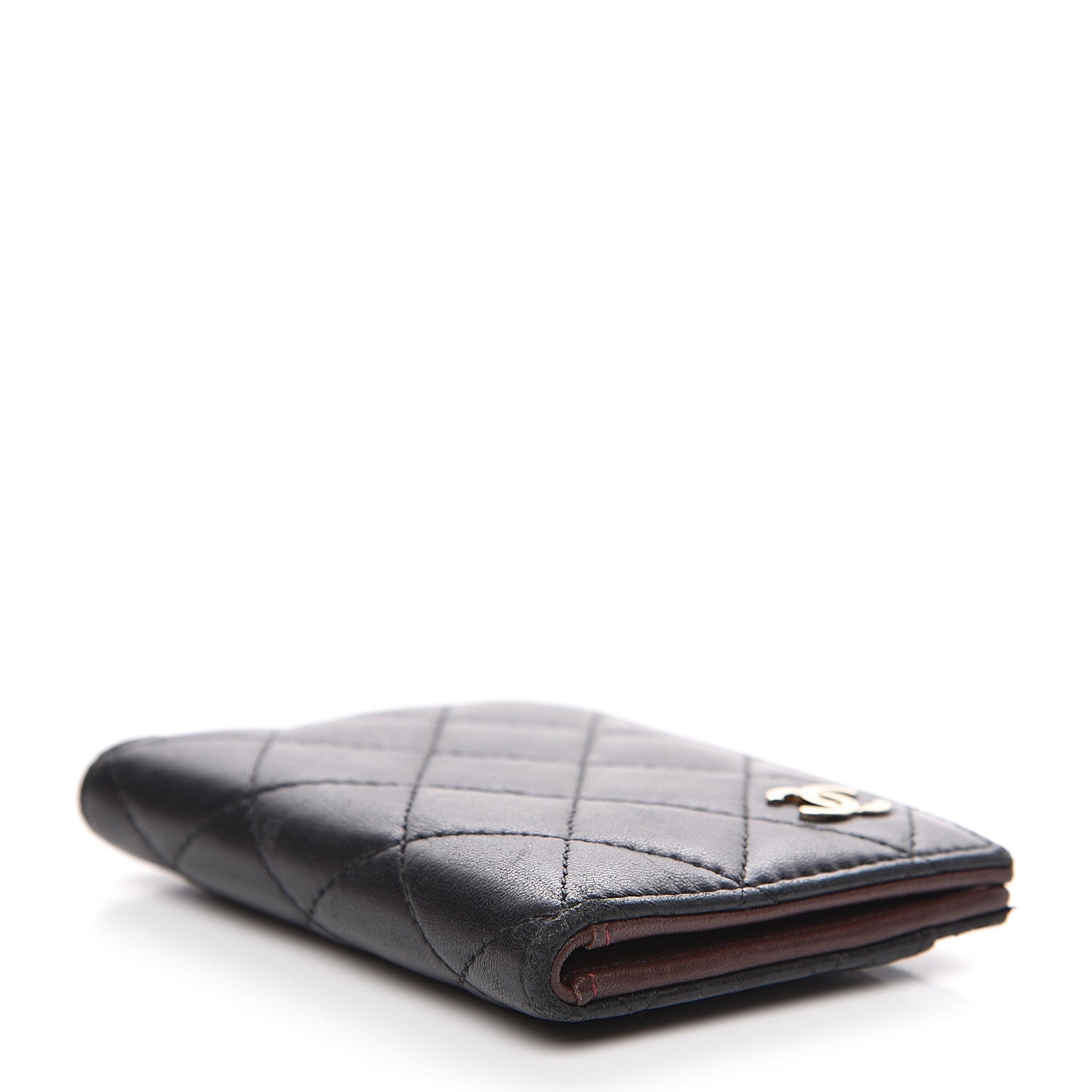 Chanel Lambskin Quilted Card Holder Wallet Black 3 of 11