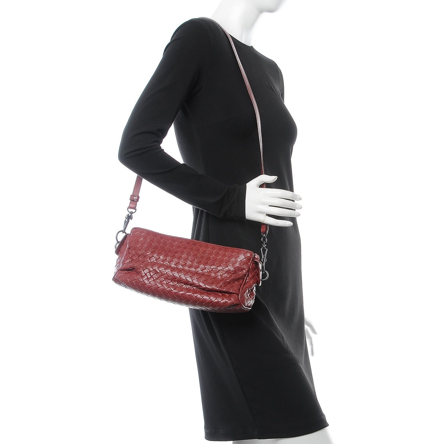 Nappa Intrecciato Shoulder Bag Eclipse