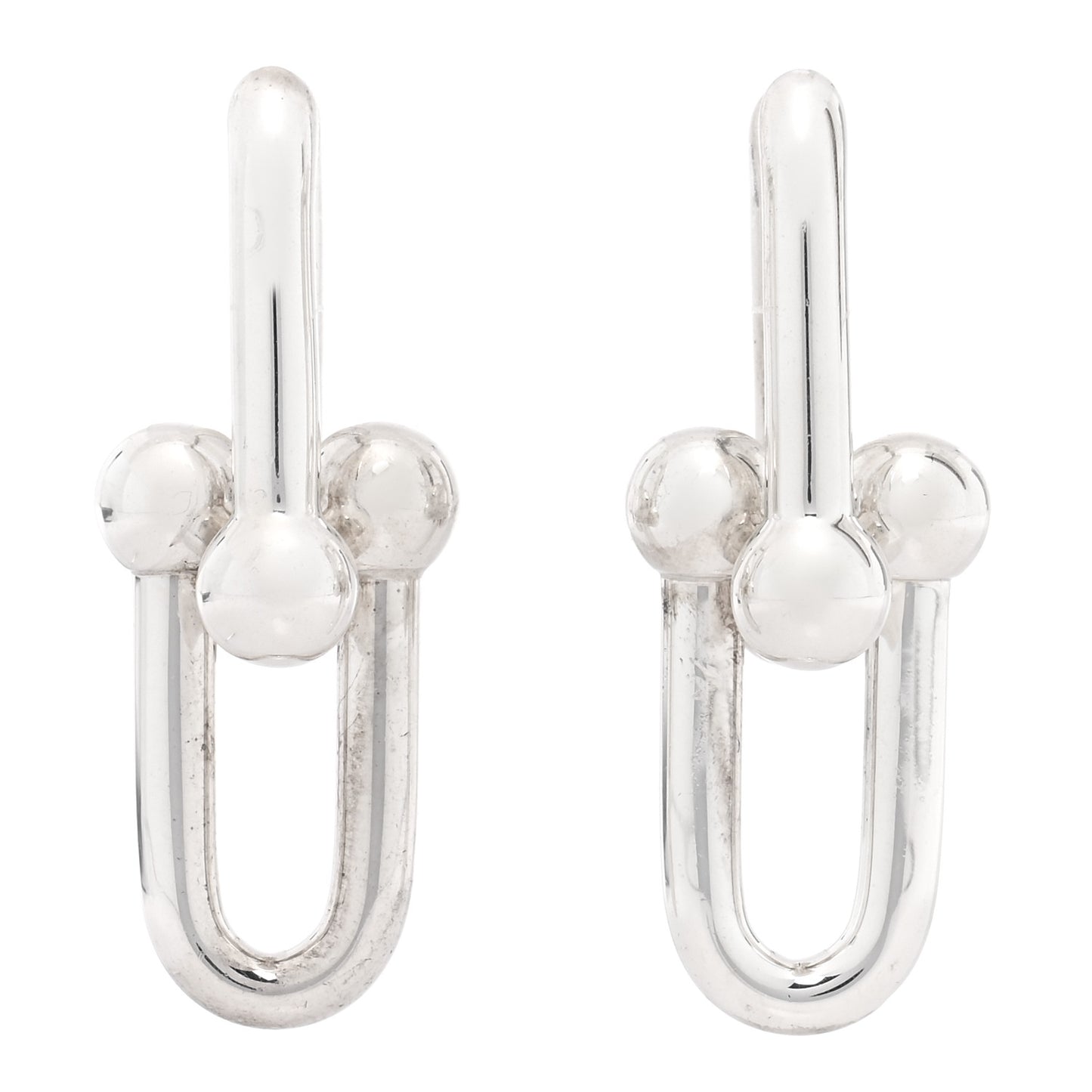 Sterling Silver Large HardWear Link Earrings