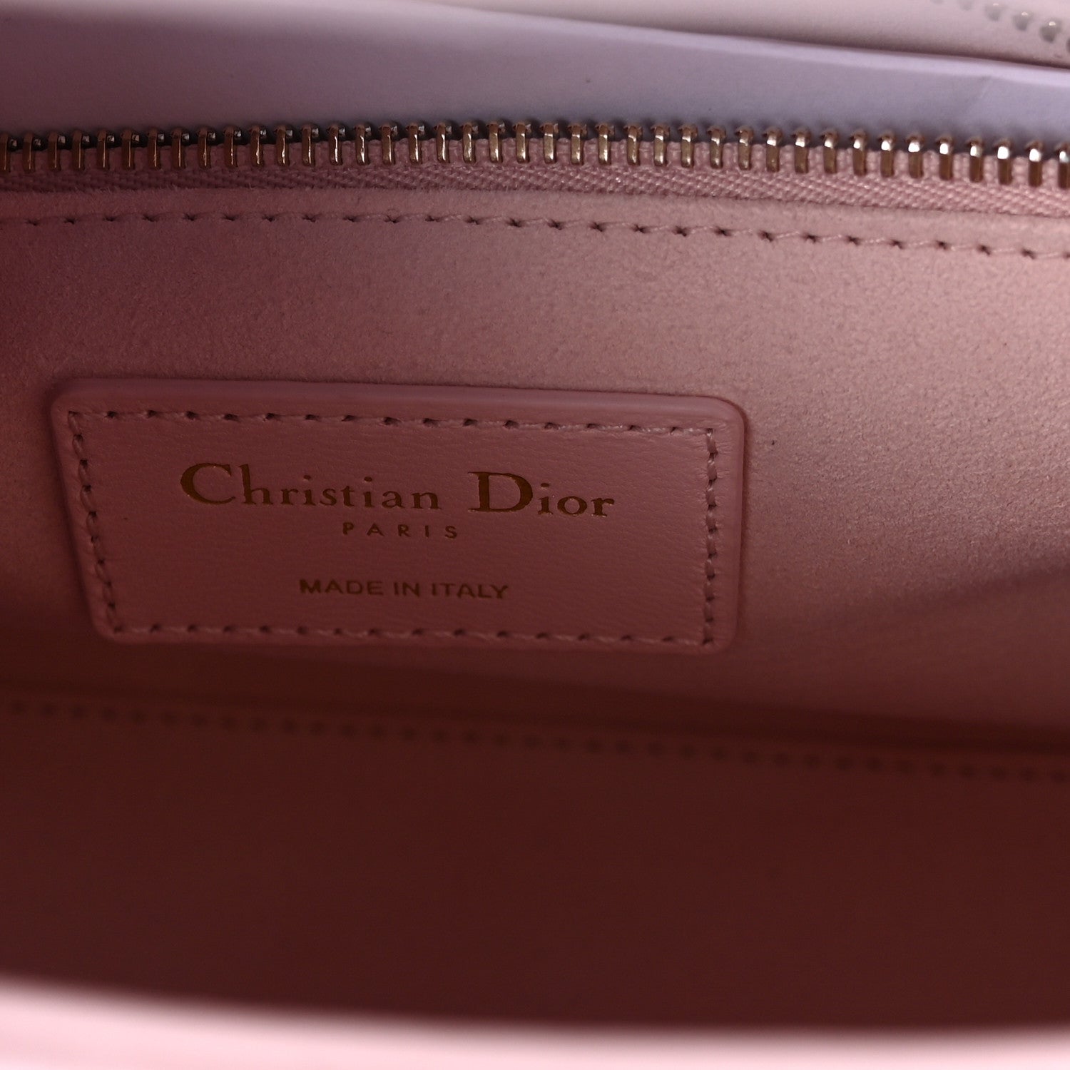 Christian Dior Lambskin Cannage Small Lady Dior Rose Soupir 6 of 9