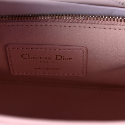Christian Dior Lambskin Cannage Small Lady Dior Rose Soupir 6 of 9