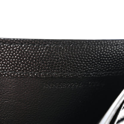 Saint Laurent Grain De Poudre Monogram Bi-Fold Wallet Black 8 of 10