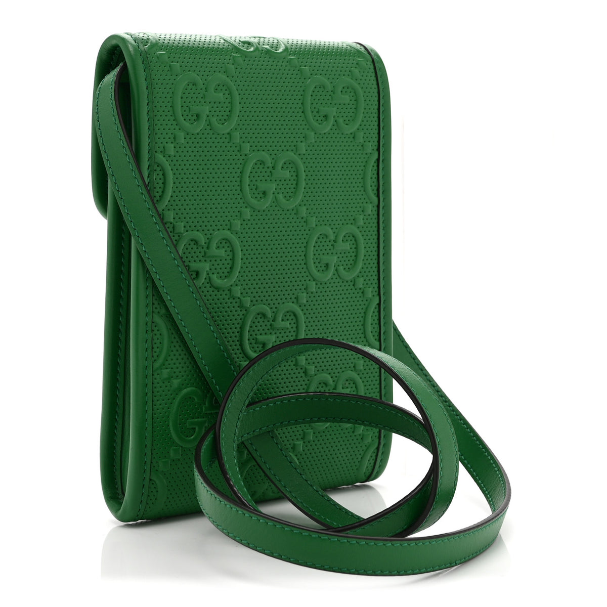 Calfskin GG Tennis Embossed Mini Crossbody Bag New Shamarock