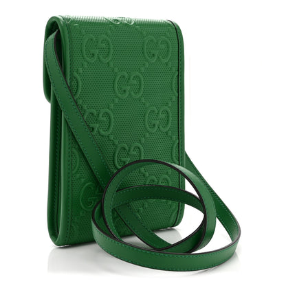Gucci Calfskin GG Tennis Embossed Mini Crossbody Bag New Shamarock 3 of 11
