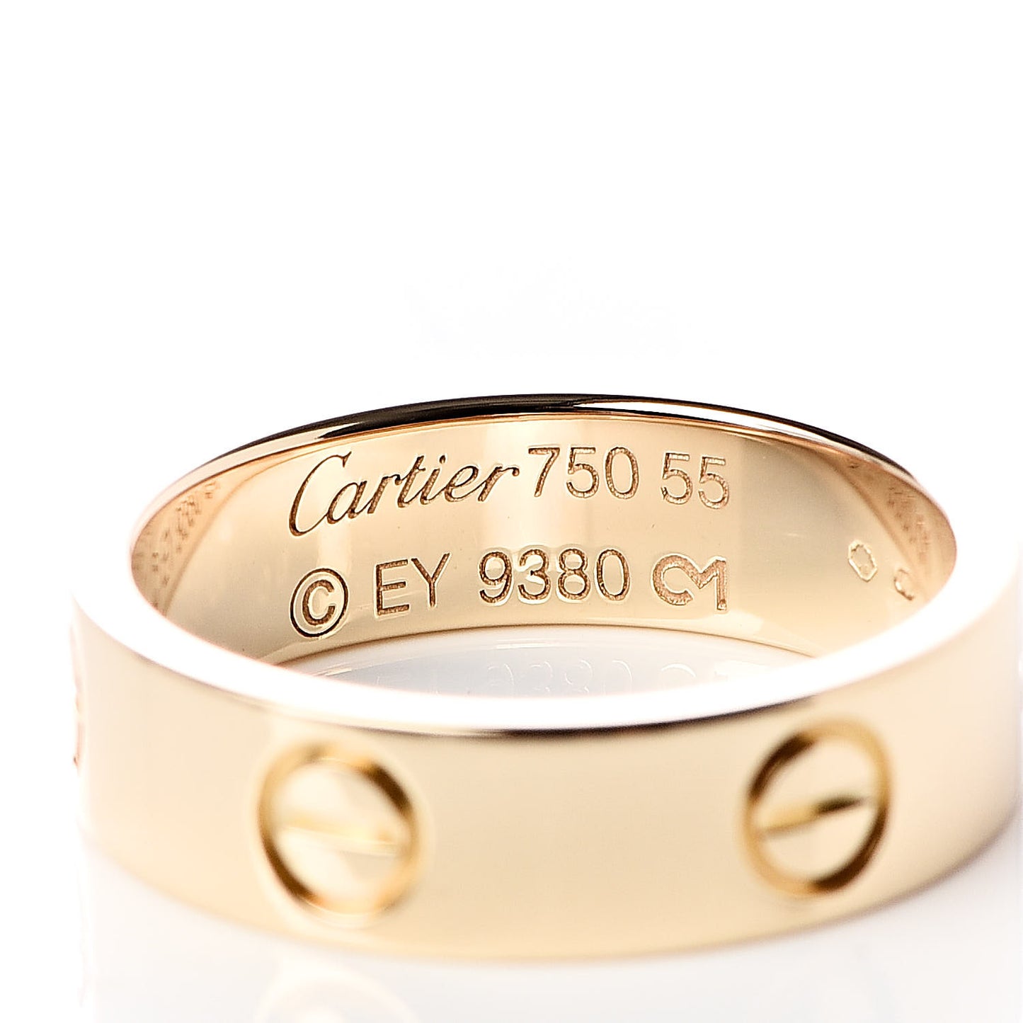 18K Yellow Gold 5.5mm LOVE Ring 55 7.25