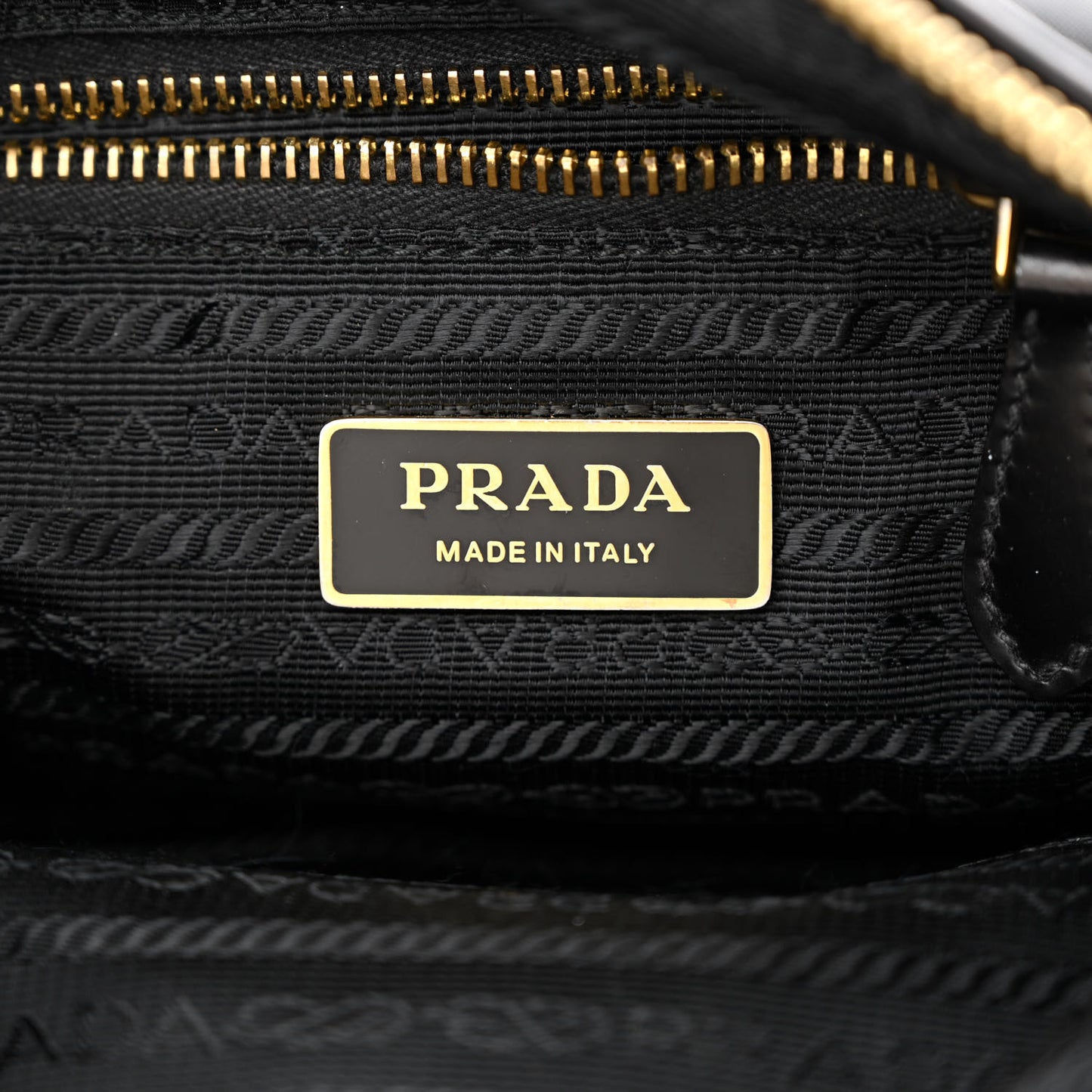 Tessuto Nylon Calfskin Crossbody Bag Black