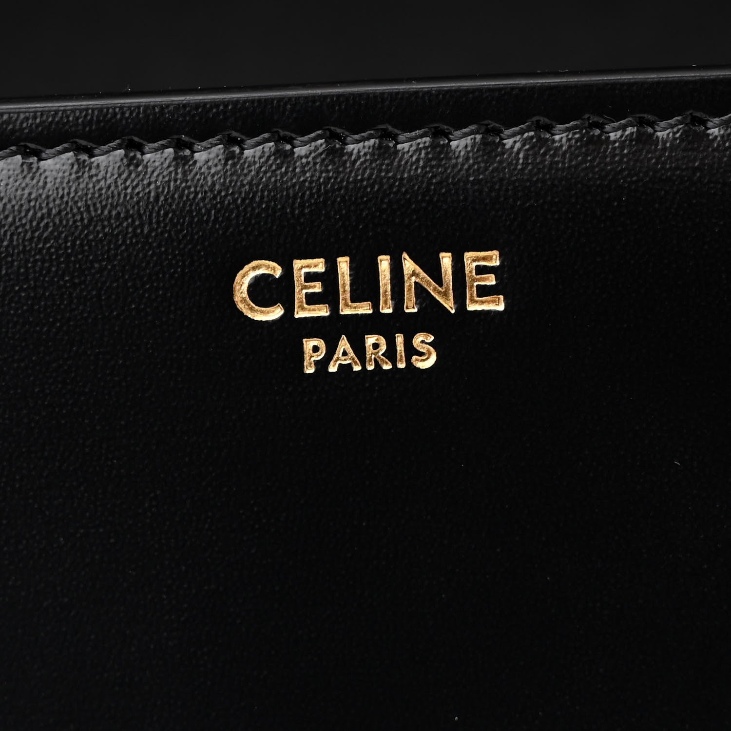 Celine Shiny Calfskin Medium Triomphe Black 6 of 12