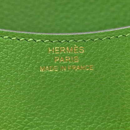 Hermes Evercolor Bi-Color Constance Slim Wallet Vert Yucca Mauve Pale 7 of 9