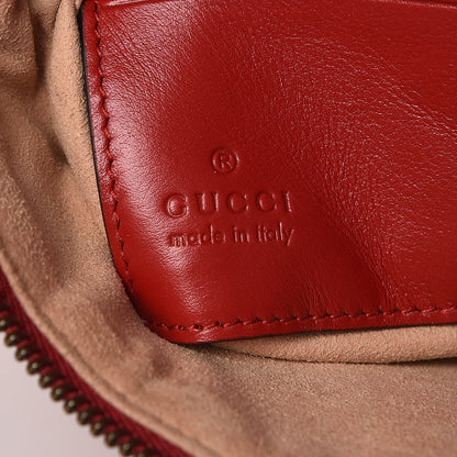 Gucci Calfskin Matelasse Mini GG Marmont Chain Bag Hibiscus Red 6 of 8