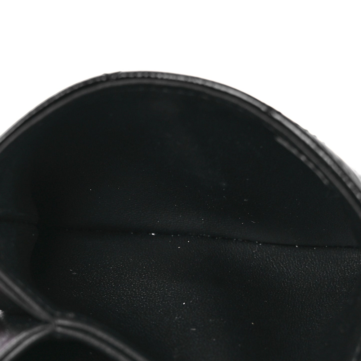 Crumpled Patent Lambskin Quilted Tassel Clutch With Chain Black