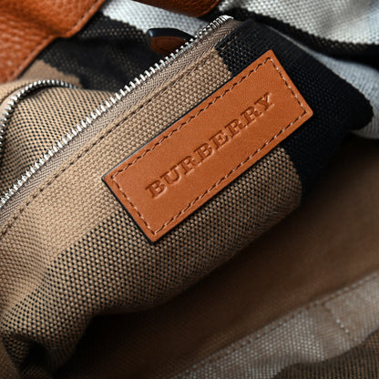 Burberry Brit Calfskin House Check Medium Maidstone Saddle Brown 6 of 9