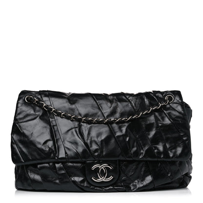 Chanel Glazed Calfskin Twisted Maxi Flap Black 1 of 4