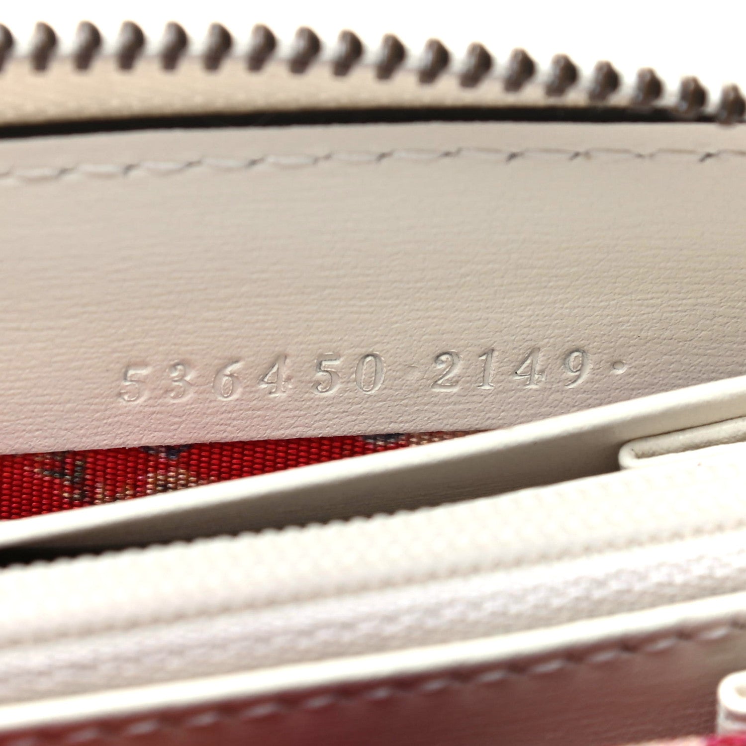 Gucci Calfskin Web Trapuntata GG Zip Around Wallet Off White 7 of 8