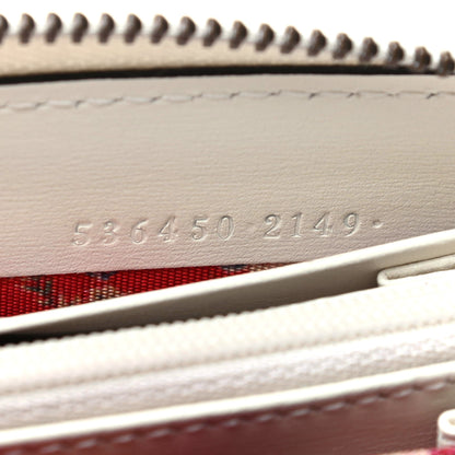 Gucci Calfskin Web Trapuntata GG Zip Around Wallet Off White 7 of 8