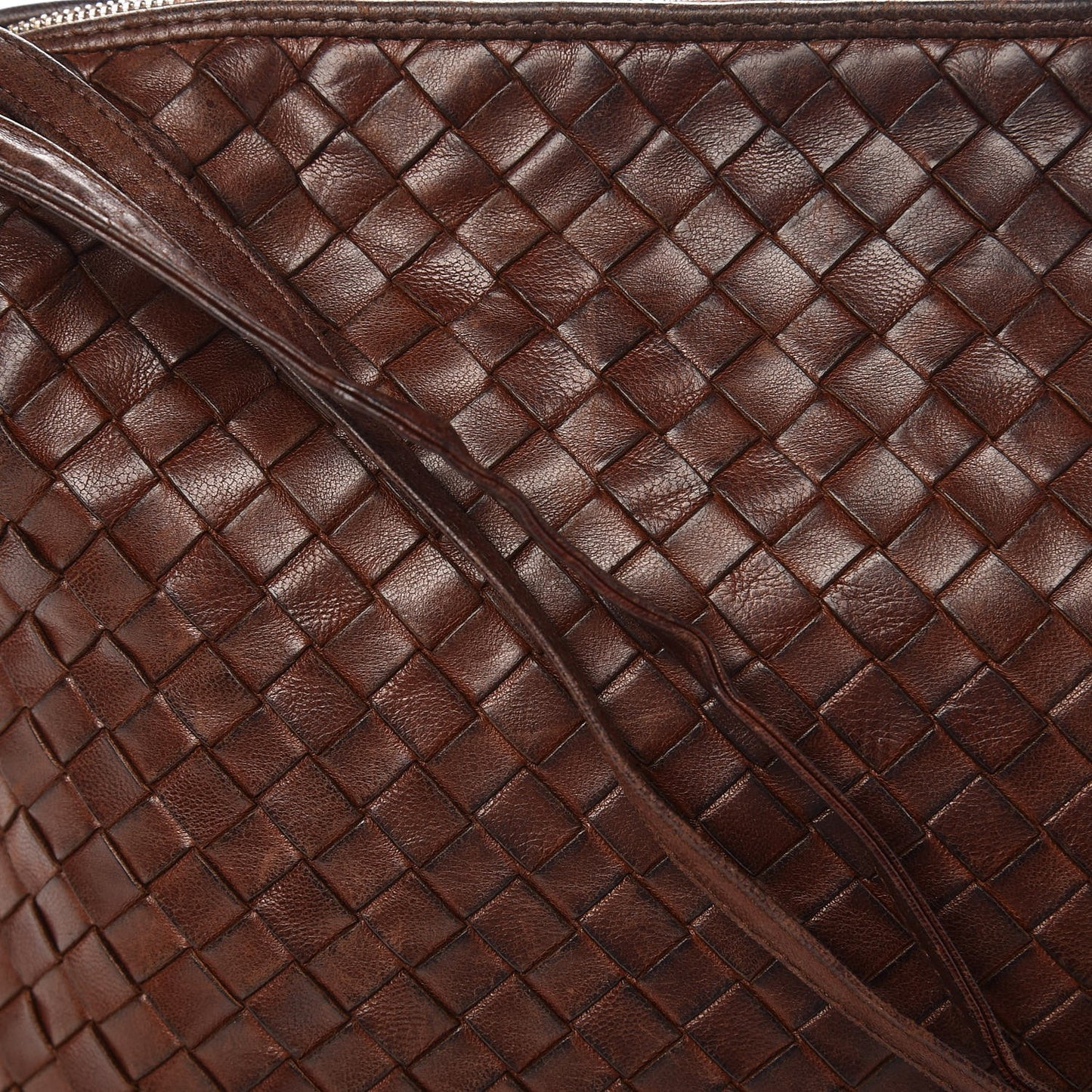 Nappa Intrecciato Crossbody Bag Brown