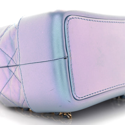 Chanel Iridescent Lambskin Calfskin Small Quilted Gabrielle Backpack Light Purple 9 of 12