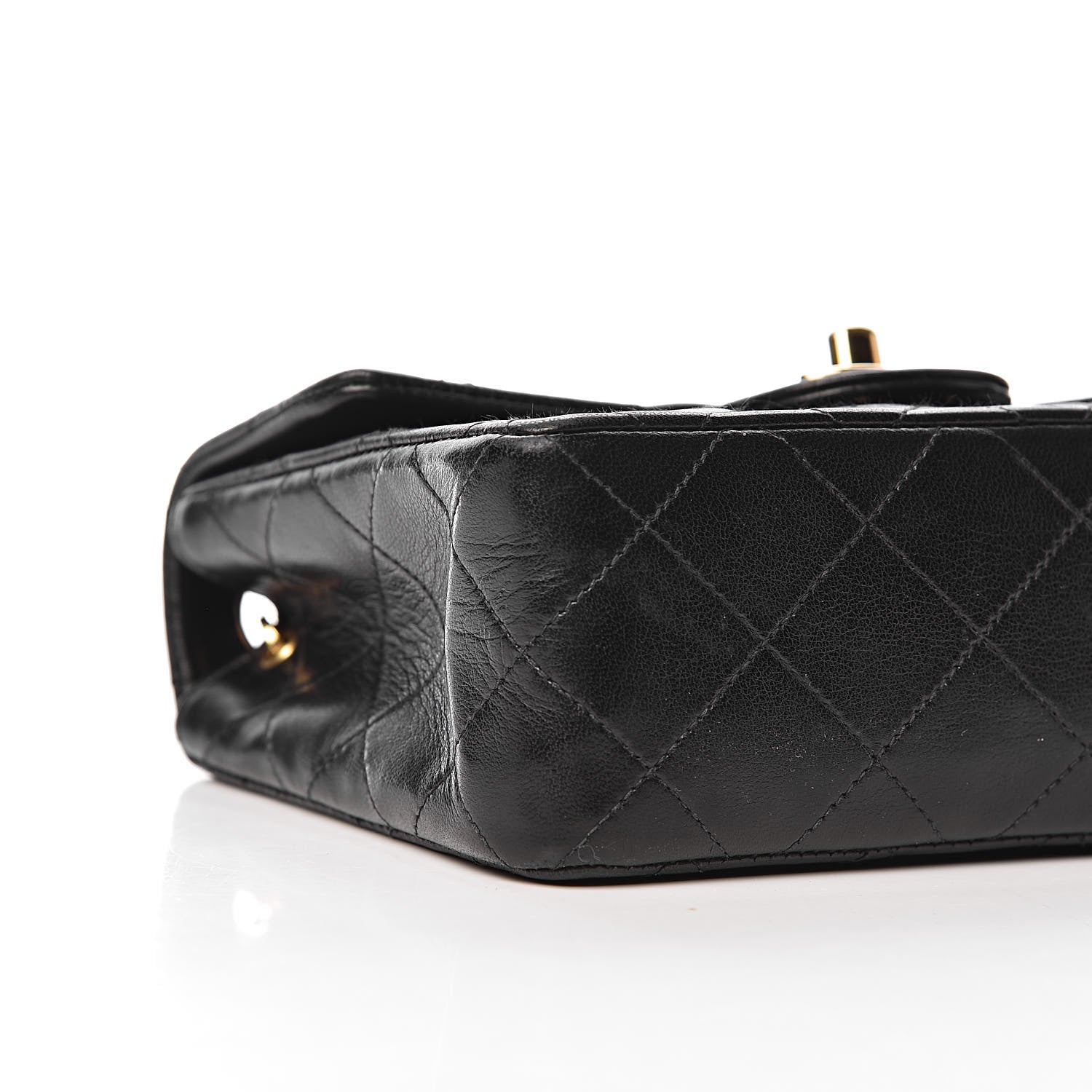 Chanel Lambskin Quilted Mini Square Flap Bag Black 12 of 13