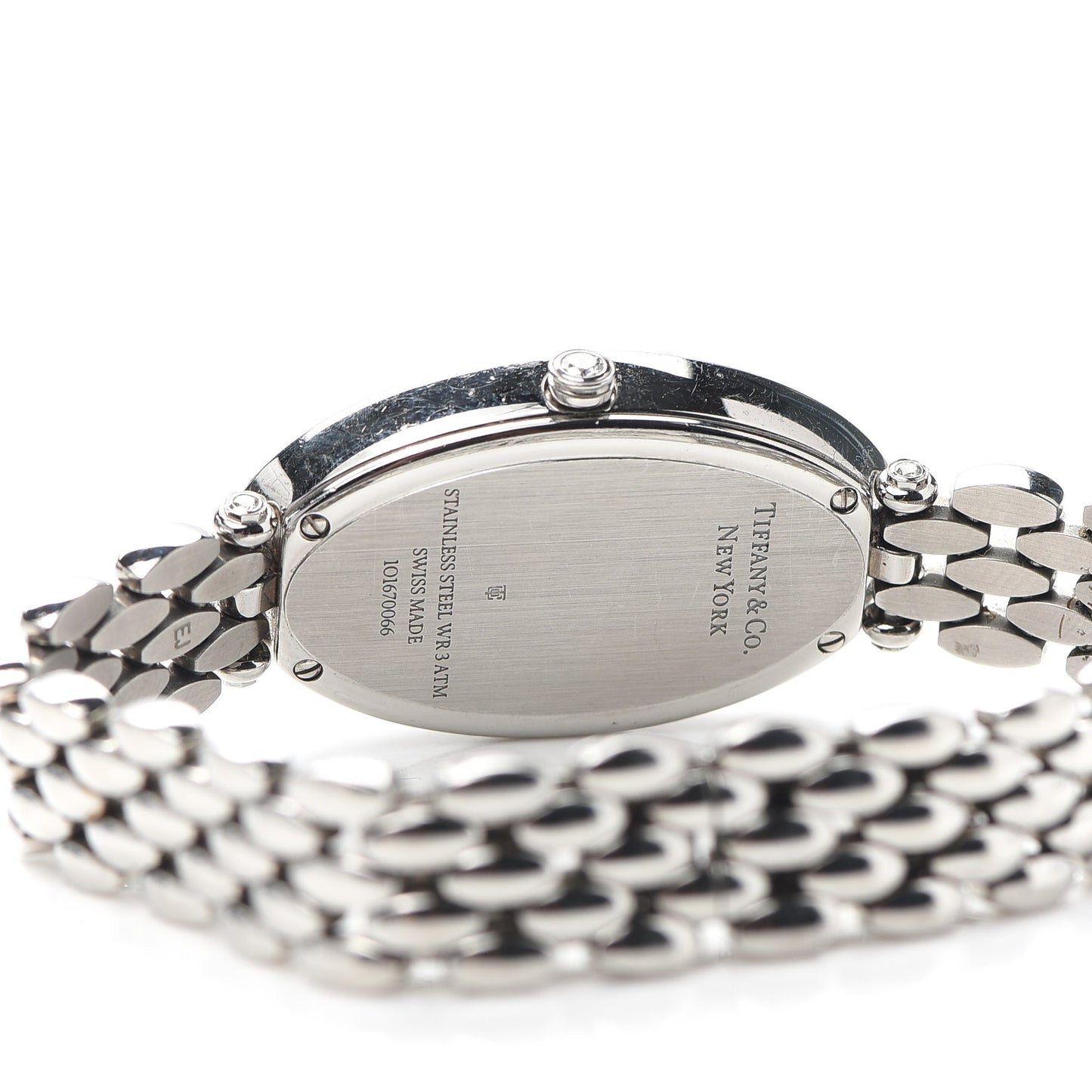 Stainless Steel Diamond 21mm 2-Hand Cocktail Quartz Watch