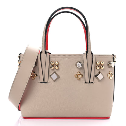 Christian Louboutin Calfskin Empire Spike Studded Mini East West Cabata Tote Feve 1 of 13