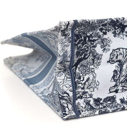 Christian Dior Gradient Canvas Embroidered Large Dioriviera Toile De Jouy Book Tote Blue 9 of 12