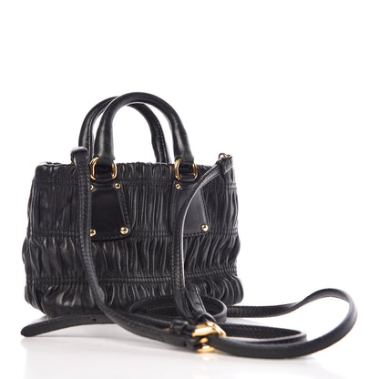 Prada Nappa Gaufre Mini Crossbody Bag Black 3 of 7