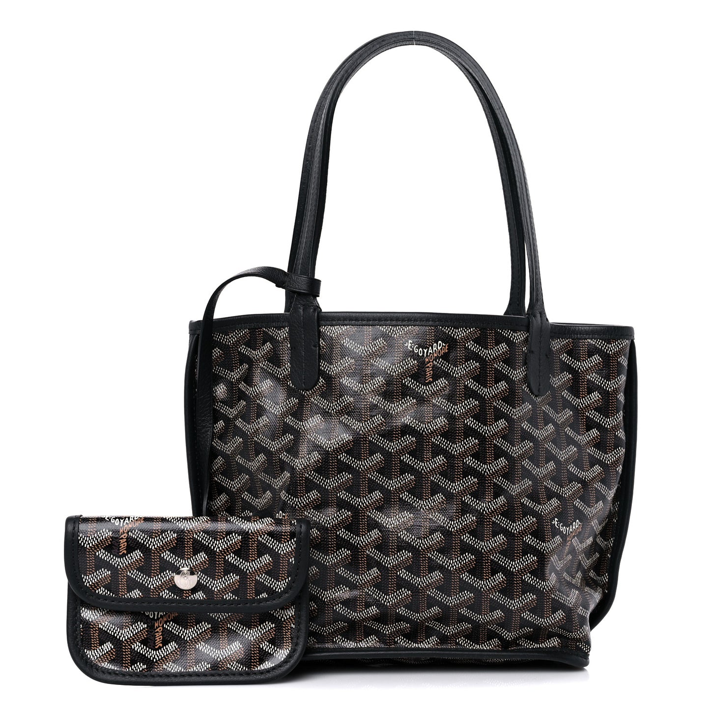 Goyardine Reversible Mini Anjou Black