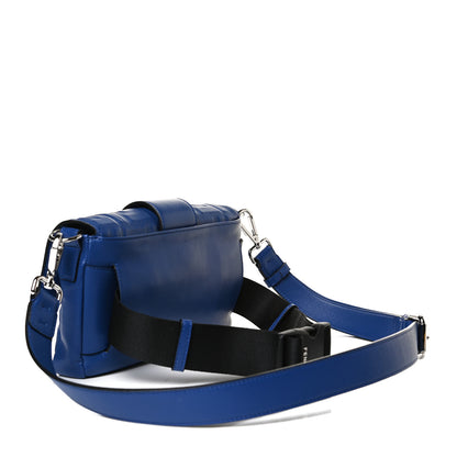 Fendi Nappa FF 1974 Embossed Belt Baguette Bag Blue Neon 3 of 18