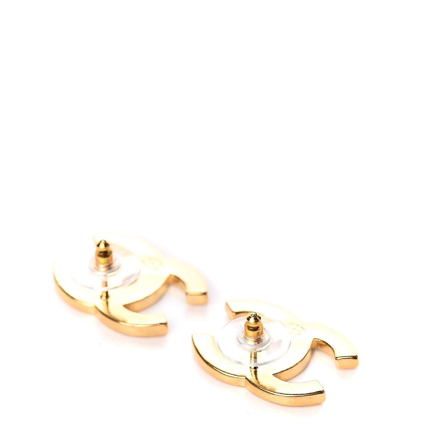 Chanel CC Earrings Gold 3 of 5