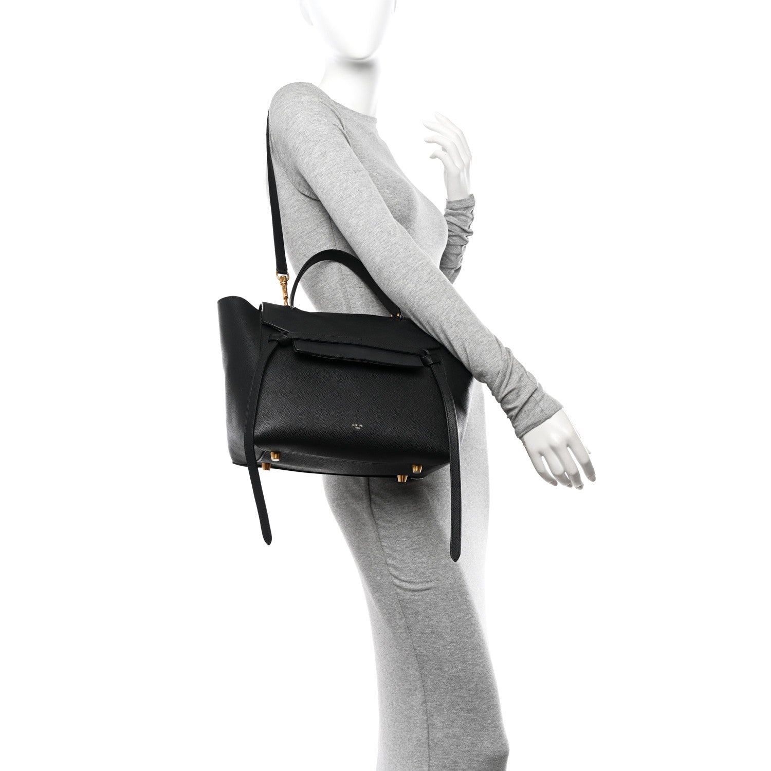 Celine Grained Calfskin Mini Belt Bag Black 2 of 16