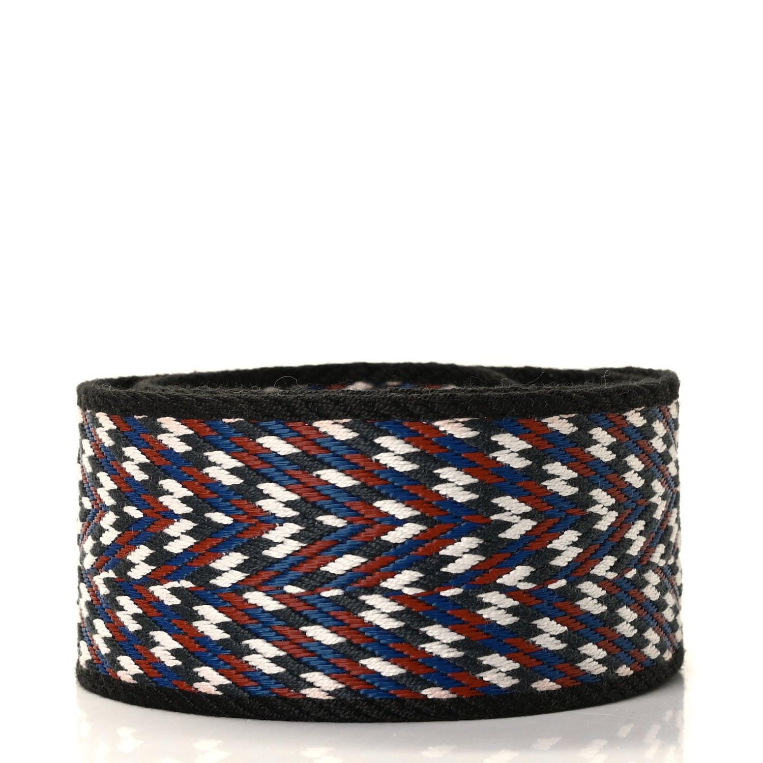 Hermes Toile Swift 50mm Sangle ZigZag Shoulder Strap Black White Deep Blue 2 of 3