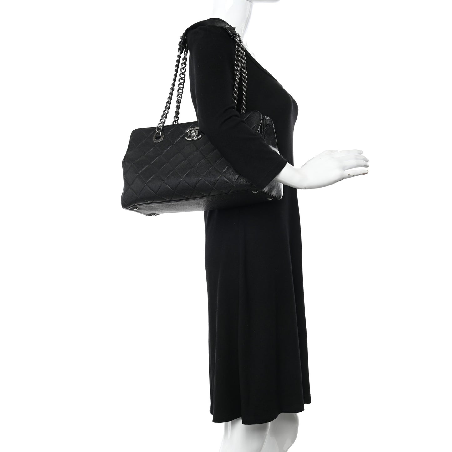 Goatskin Perfect Edge Tote Black