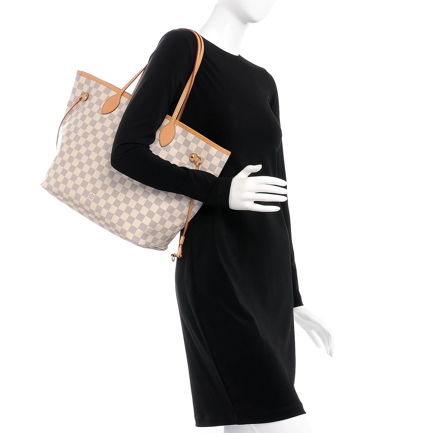 Damier Azur Neo Neverfull MM Rose Ballerine
