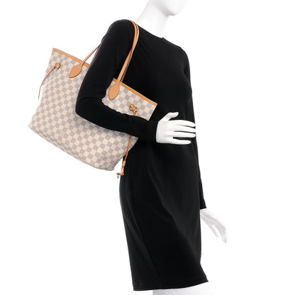 Louis Vuitton Damier Azur Neo Neverfull MM Rose Ballerine 2 of 8