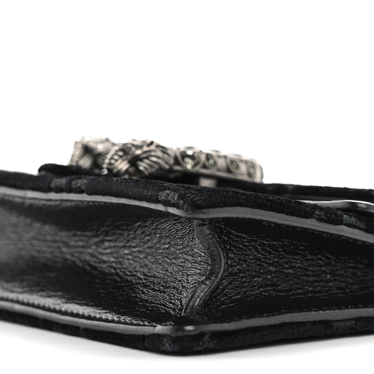 Velvet GG Monogram Super Mini Dionysus Shoulder Bag Black