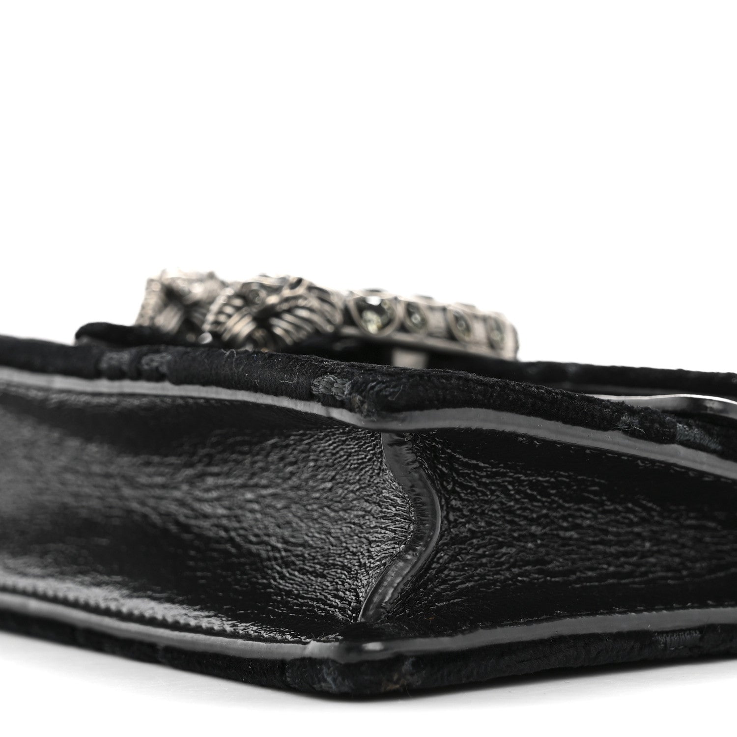 Gucci Velvet GG Monogram Super Mini Dionysus Shoulder Bag Black 8 of 14