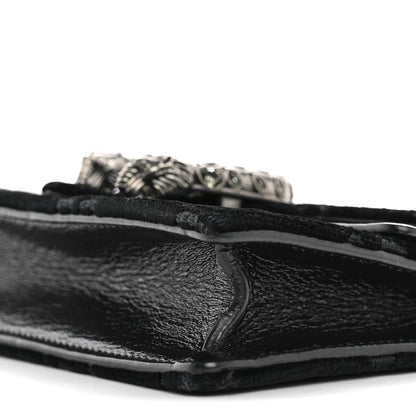 Gucci Velvet GG Monogram Super Mini Dionysus Shoulder Bag Black 8 of 14
