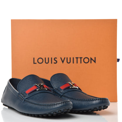 Louis Vuitton Taiga Hockenheim Moccasin Loafers 10 Ocean 9 of 9