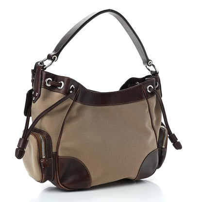 Prada Jacquard Logo Shoulder Bag Corda Bruciato 2 of 6