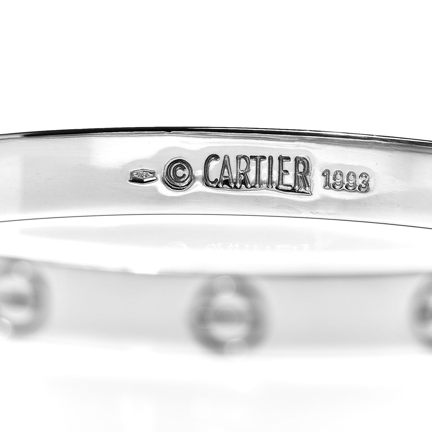 18K White Gold LOVE Bracelet 16