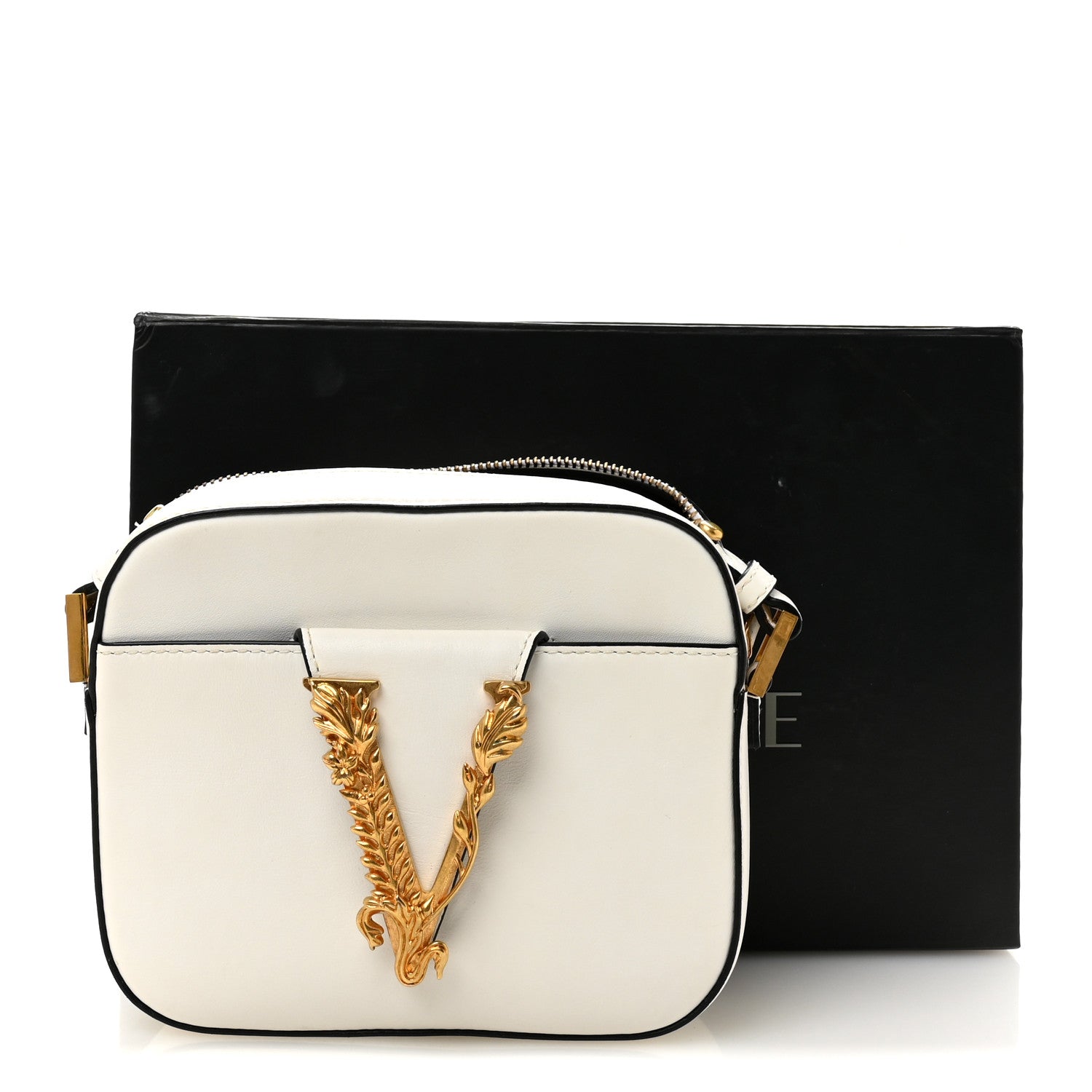 Versace Vitello Virtus Camera Bag White 10 of 10