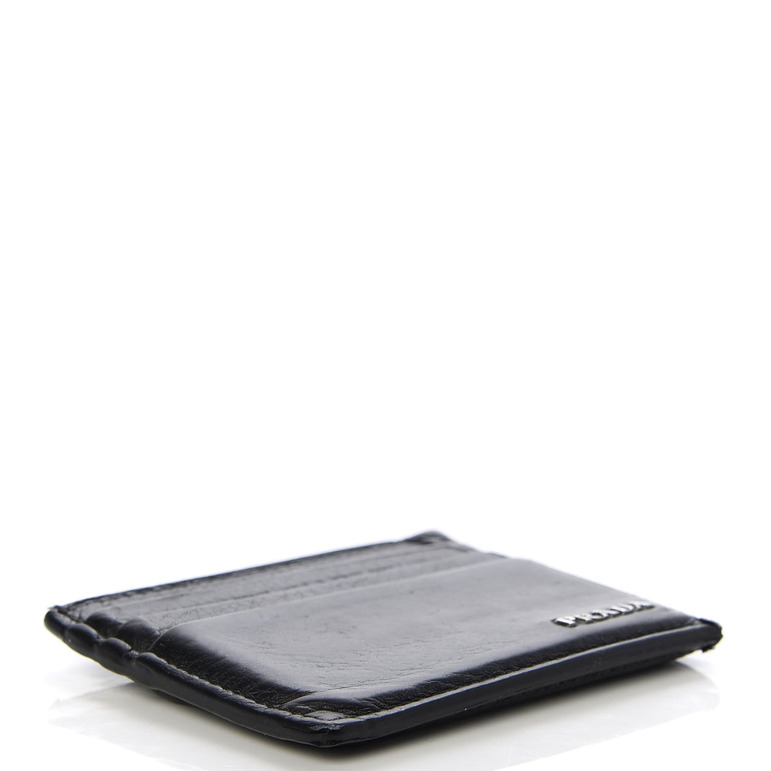 Prada Vitello Grain Card Holder Black 4 of 7