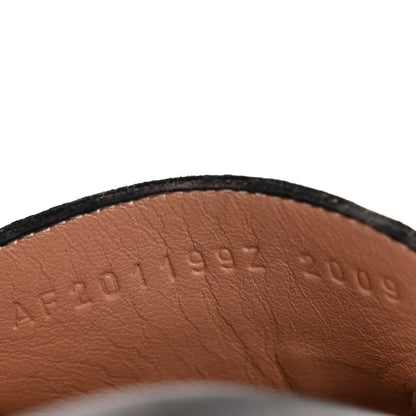 Hermes Goatskin Womens Paris Loafers 37 Black 9 of 10