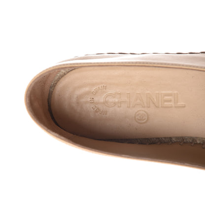 Chanel Lambskin CC Espadrilles 40 Beige Black 8 of 8