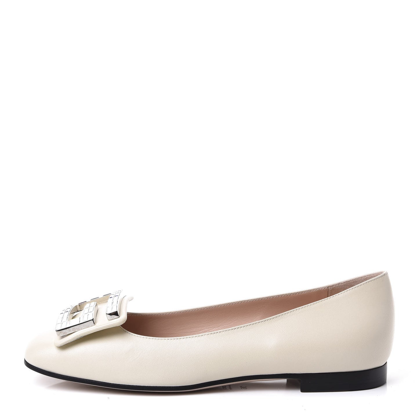 Malaga Kid Crystal Square G Madelyn Ballet Flats 36 Vintage White