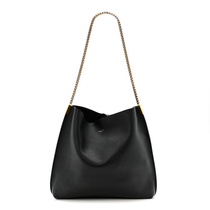 Saint Laurent Calfskin Medium Suzanne Hobo Black 1 of 14