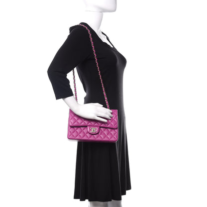 Chanel Lambskin Quilted Small Double Flap Purple 2 of 11