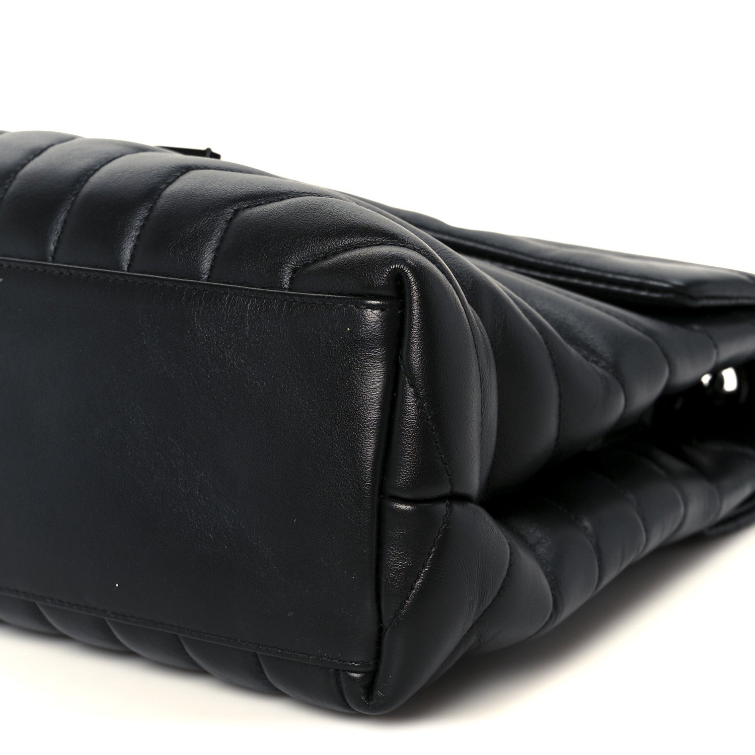 Saint Laurent Calfskin Y Quilted Monogram Monochrome Medium Loulou Chain Satchel Black 11 of 11