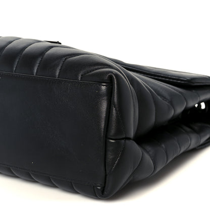 Saint Laurent Calfskin Y Quilted Monogram Monochrome Medium Loulou Chain Satchel Black 11 of 11