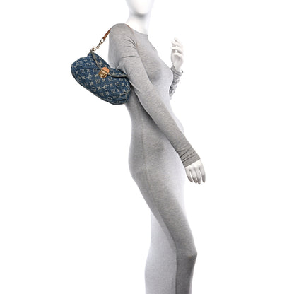Louis Vuitton Monogram Denim Mini Pleaty Blue 2 of 12